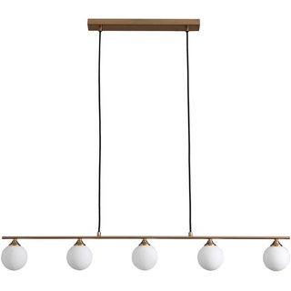 XXXLutz Xxxl Pendelleuchte Weiß, Messingfarben - 10x16x110 cm Lampen Leuchten, Innenbeleuchtung, Hängelampen, Pendelleuchten