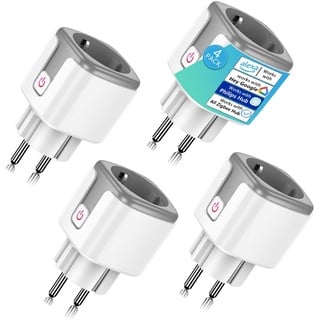 SURFOU Zigbee Steckdose, Smart Zeitschaltuhr Steckdose mit Strommessgerät in Home, Kompatibel mit Philips Hue, Alexa, Google Home und SmartThings, HUE Bridge Erforderlich, Zigbee 3.0 Plug (4 Packs)