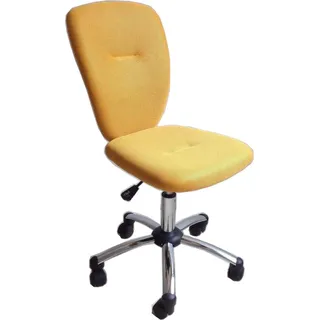 Jugenddrehstuhl Bürostuhl gelb chrom-gelb - Gelb