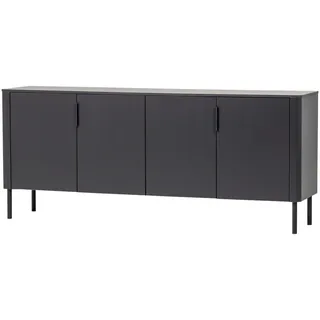 Woood Sideboard 201 x 85 x 44 cm Schwarz