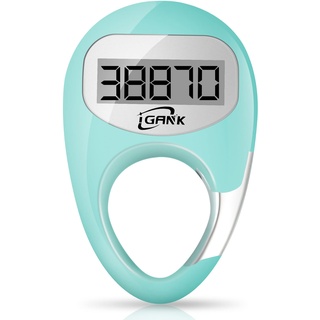 iGANK Simple Walking Pedometer 3D Schrittzähler für Männer Frauen Kinder (Türkis)