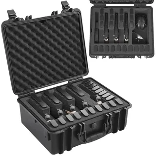 Vevor Hartschalenkoffer für 5 Pistolen 47,5 × 41,5 × 22,3 cm aus Polyurethan Schwarz