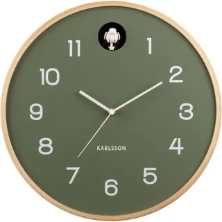 Karlsson Natural Cuckoo Analoge Uhr Rund Grün
