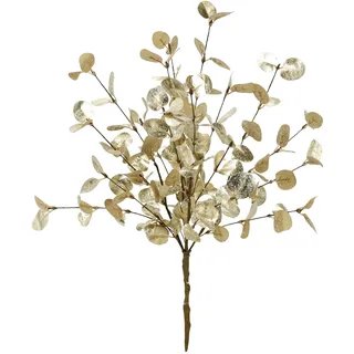 Flair Flower Künstlicher Eukalyptus Eukalyptusbusch Dollarblatt Pflanzen Dekoration Hochzeitsdeko Zweig Blumen Floristik Weihnachtsdeko Busch Kunstblume Kränze Adventskränze Deko für Girlande Kranz Gold