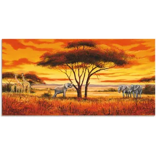 ARTland Wandbild »Afrikanische Landschaft II«, Afrika, (1 St.), als Alubild, Outdoorbild, Leinwandbild, Wandaufkleber, versch. Größen, braun