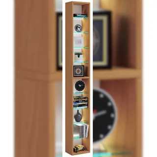 VCM Rasato XL Standregal 21 x 14 x 155 cm Braun