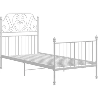 vidaXL Bettgestell Weiß Metall 90x200 cm - Weiß