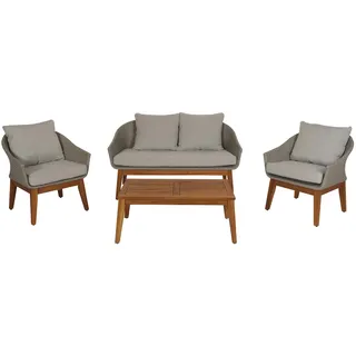 Mendler HWC-N37 Garten-Lounge-Set grau/hellgrau