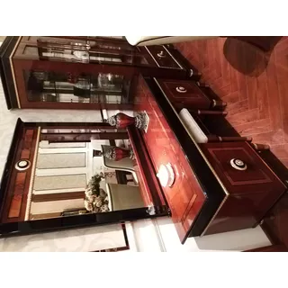 Schminktisch mit Spiegel Luxus Konsole Kommode Schlafzimmer Barock Rokoko 2tlg. - Braun