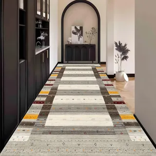 Waazgle Läufer Teppich Flur küche Schlafzimmerteppich Boho Style Waschbar | 120x250cm Waschbar rutschfest Lang küche Wohnzimmerteppich Vintage Bunt Meterware für Flurläufer Esszimmer Korridor