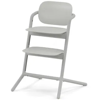 CYBEX Gold LEMO Hochstuhl, Mitwachsend, 3 - 99 Jahre, Verwendbar ab Geburt durch separate Aufsätze, Buchenholz/Aluminium/Kunststoff, Suede Grey