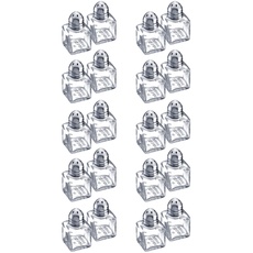 Westmark Mini-Gewürzstreuer-Set, 10 Sets à 2 Stück, Fassungsvermögen: je 10 ml, Rostfreier Edelstahl/Glas, Silber/Transparent, 630722E2