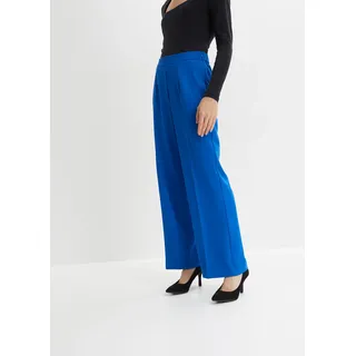 bonprix Marlene-Hose "Marlenehose" aus Polyester und Elasthan, Loose fit Passform, femininer Stil, arktikblau