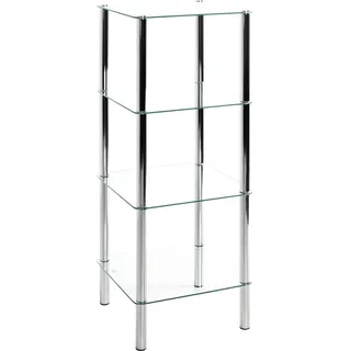 Haku-Möbel Badregal 39 x 39 x 107 cm Silber