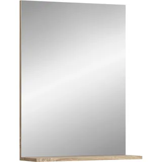 WELLTIME "SIENA, Breite 60cm, 1 Ablageboden, hochwertiges Spiegelglas", in verschiedenen Farben erhältlich, Badmöbel, Spiegel, Badezimmer, eiche sonoma hell nb, spiegelglas),