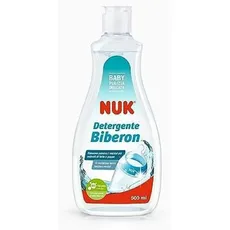 NUK Flaschenreiniger | 500 ml | Ideal zum Waschen von Flaschen, Sauger und Zubehör | ohne Duft | pH-neutral | Flasche aus 100% recycelten Materialien, Clear