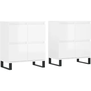 vidaXL Sideboard 120 x 70 x 35 cm hochglänzend / weiß