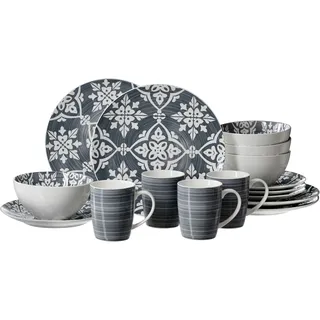 Ritzenhoff & Breker Salina Kombiservice 16-tlg. ornament-dekor grau