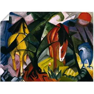 Artland Wandbild »Pferde und Adler. 1912« Haustiere 1 Stk. tlg. als Leinwandbild, Poster in verschied. Größen, bunt