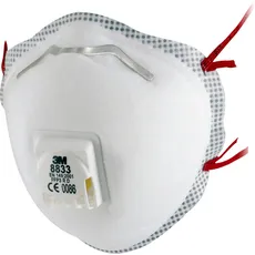 Bild von Atemschutzmaske 8833 Feinstaubmaske mit Ventil FFP3 10 St. EN 149:2001 DIN 149:2001