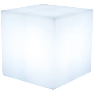 8 seasons DESIGN Shining Cube Dekoleuchte Kunststoff, Metall 43,0 cm inkl. Solarmodul weiß