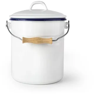 Ibili Vintage Komposteimer Mit Deckel 6l - White - One Size