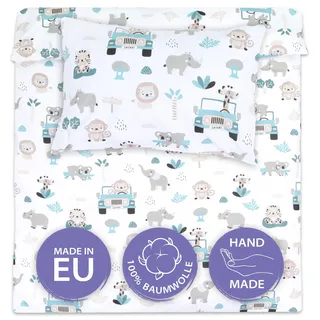 Kinderbettwäsche Baby Bettwäsche 100x135 cm aus Baumwolle - Kinder Set von Duvet Cover 100 x 135 und Kissenbezug 40x60 cm Junge und mädchen babybettwäsche bettbezug für Kleinkind Oeko-Tex
