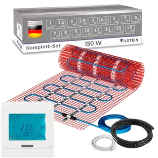 VILSTEIN Elektrische Fußbodenheizung 150W/m2 - Bodenheizung Elektrisch geeignet für Laminat, Fliesen & mehr - Elektro Fussbodenheizung - Elektrische Heizmatte Fußboden - 3m2