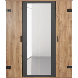 WIMEX »Malmö, Kleiderschrank mit Spiegel, Made in Germany« im Industrial Look, 180 oder 225cm breit