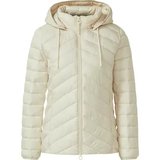 s.Oliver Gesteppte Outdoor Jacke Damen Slim Fit beige mit Kapuze - Beige