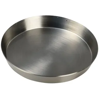 NKlaus Untersetzer für Kerzen Edelstahl, matt, Silber, 9cm Teller, 1 Stück
