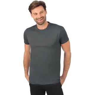 TRIGEMA T-Shirt »TRIGEMA Slim Fit T-Shirt aus DELUXE Baumwolle« Trigema anthrazit