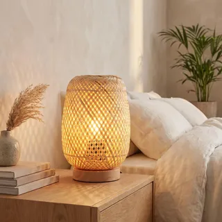 B·LED BARCELONA LED BARCELONA LED Tischlampe Rattan Holz
