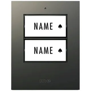 m-e modern-electronics 41305 Funkklingel Sender beleuchtet, mit Namensschild