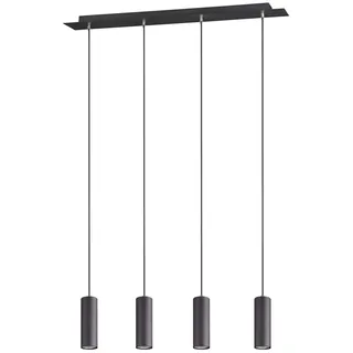 Trio Marley 4-flg. 75 cm zylinderförmig schwarz