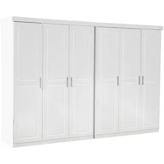 ebuy24 Garderobenschrank weiß , Weiß , Holz , 8 Fächer , 280x190x55 cm , Schlafzimmer, Kleiderschränke