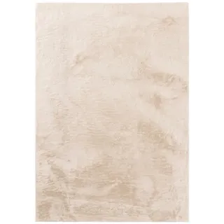 benuta Fellteppich Furry, rechteckig, Höhe: 11 mm, Teppich Wohnzimmer, Esszimmer, Schlafzimmer, Flur, Weich, Rutschfest beige|weiß rechteckig | 200 cm x 290 cm x 11 mm
