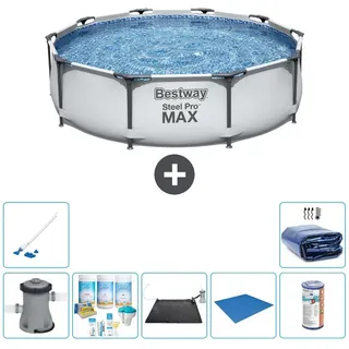 Bestway Steel Pro MAX Rund - 305x76 cm - 8-teilig S21673 - Grau