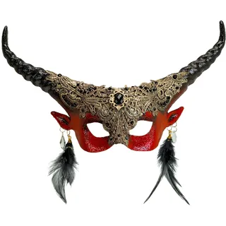 w widmann milano party fashion - Augenmaske Teufel mit Hörnern, Dämon, Accessoire Halloween