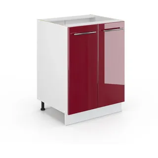 Vicco Unterschrank Fame-Line 60 x 82 x 51,6 cm Bordeaux Hochglanz