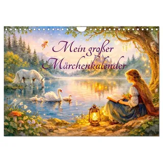Mein großer Märchenkalender (Wandkalender 2027 DIN A4 quer), CALVENDO Monatskalender: Eine Reise in die magische Märchenwelt mit KI (CALVENDO Kunst)