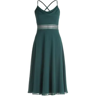 Vera Mont Cocktailkleid mit Wasserfallausschnitt Grün 36