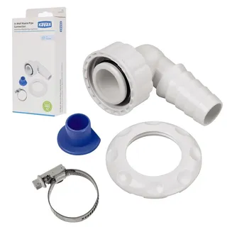 xavax Siphonanschluss für Wandeinbau-Siphons ohne Reinigungsöffnung 00220737 Weiß