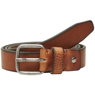 SELECTED HOMME BLACK Herren SLHHENRY Leather Belt B NOOS Gürtel, Cognac, 95