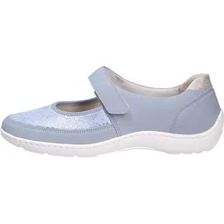 Waldläufer Henni-Soft, Ortho-Tritt, Denver (Nubukled.) / Krokusstretch, sky argento, Weite H 496H33-300-267 39 - Blau