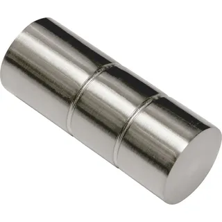 GARDINIA Endknopf, Metall, Edelstahl-Optik, 0.1, 2