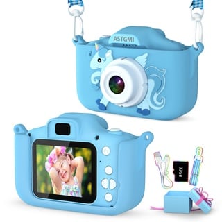 astgmi Kinder Kamera, 2.0”Display Digitalkamera Kinder,Geschenke für 3 4 5 6 8 7 9 10 11 Jahre Jungen und mädchen, 1080P HD Anti-Drop Fotoapparat Kinder für Geburtstagsgeschenk Weihnachten Spielzeug