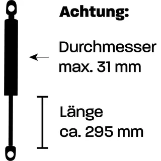 040 Parts Heckklappenaufsteller BREIT kompatibel für VW T5, T6, T7 Transporter Zubehör oder Multivan Zubehör Heckklappenunterstützung
