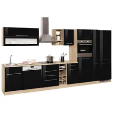 Bild von Küchenzeile »Eton«, ohne E-Geräte, Breite 390 cm, schwarz