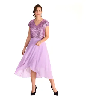 HERMANN LANGE Collection Paillettenkleid mit raffiniertem Materialmix aus Paillette und Chiffon, rosa